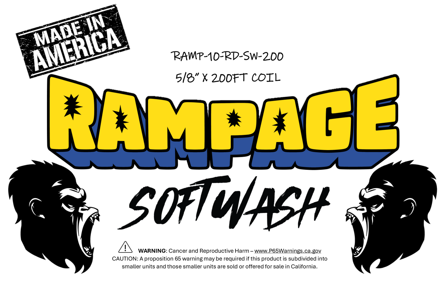 Rampage 5/8" Red 200ft Softwash Hose