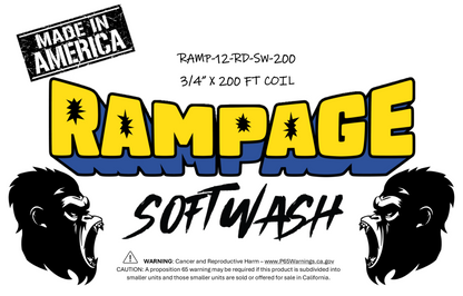Rampage 3/4" Red 200' Softwash Hose