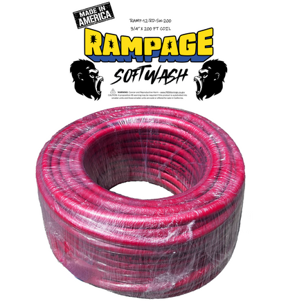 Rampage 3/4" Red 200' Softwash Hose
