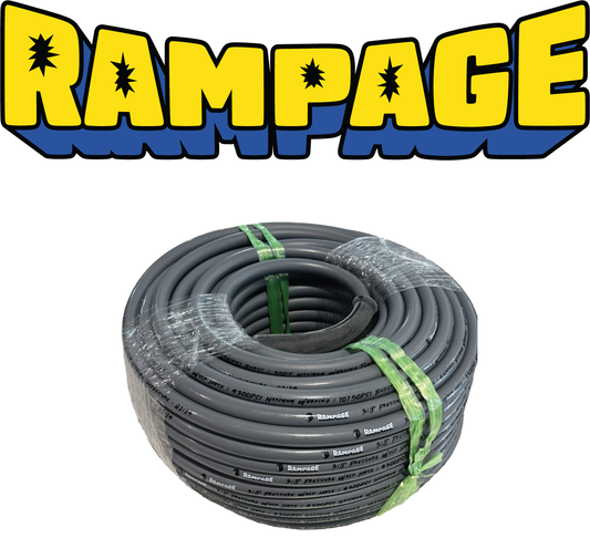 RAMP106-200: RAMPAGE 200' Smooth Gray 3/8" Single Wire 4300 PSI High Pressure Hose