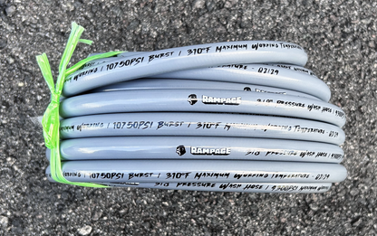 RAMP106-50: RAMPAGE 50' Smooth Gray 3/8" Single Wire 4300 PSI High Pressure Hose