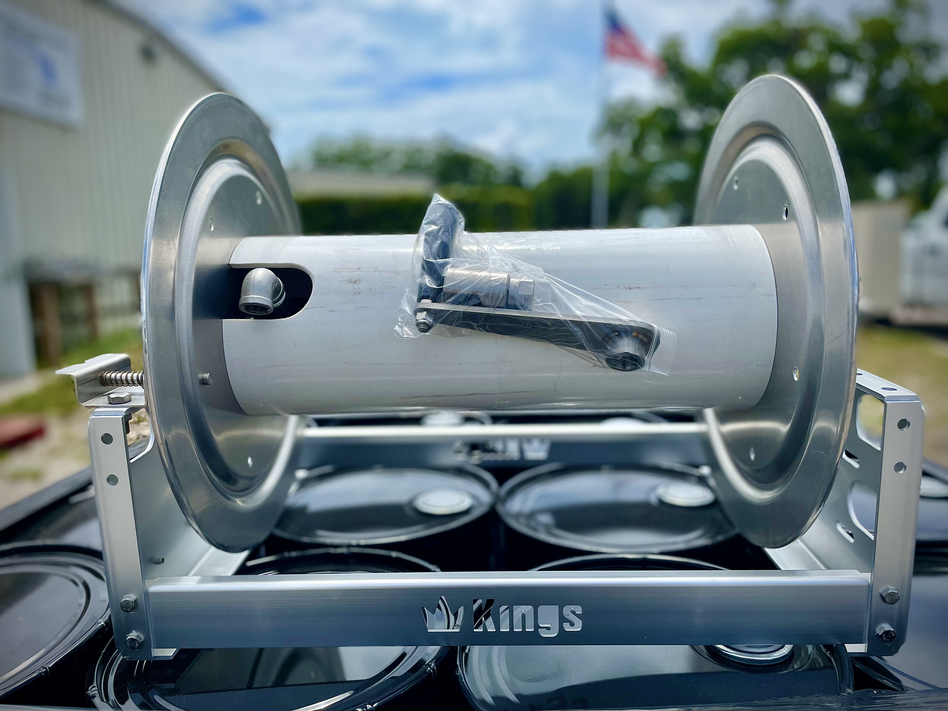 Kings Hose Reel 18in Aluminum Manual Hose Reel