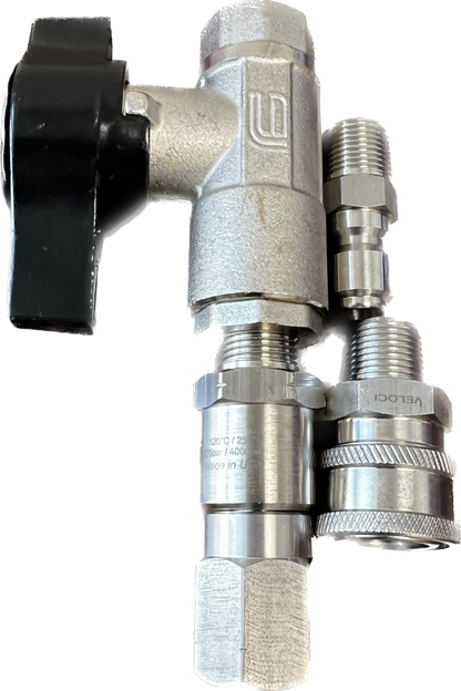 DN-10 Ball Valve and Mosmatic High Flow Swivel Assembly 3/8" *3