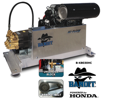 B-K8035HG Bandit 8GPM at 3500psi Honda GX690 With General Pum