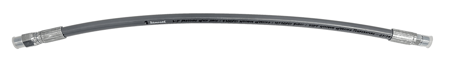 RAMPAGE Smooth Gray 3/8" Single Wire 4300 PSI Whip hoses