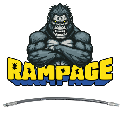 RAMPAGE Smooth Gray 3/8" Single Wire 4300 PSI Whip hoses