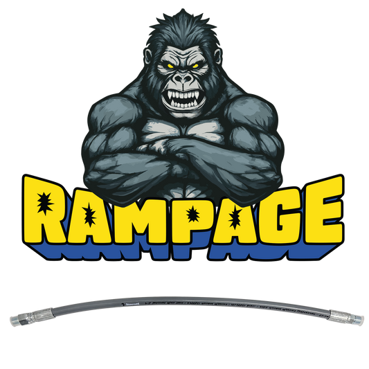 RAMPAGE Smooth Gray 3/8" Single Wire 4300 PSI Whip hoses