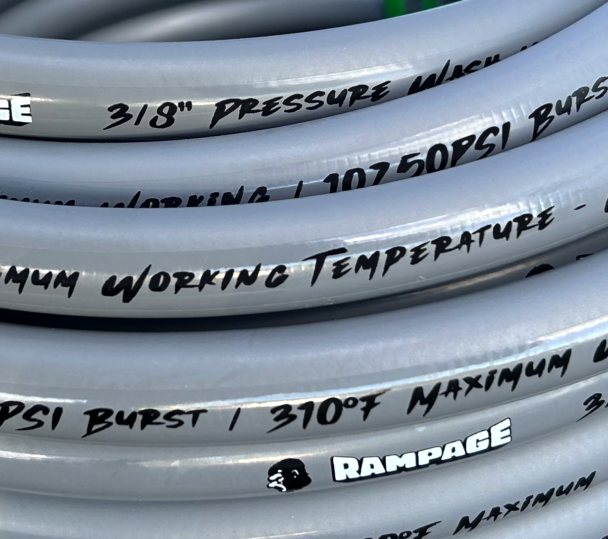 RAMPAGE Smooth Gray 3/8" Single Wire Hose 4300 PSI Hose (per ft)
