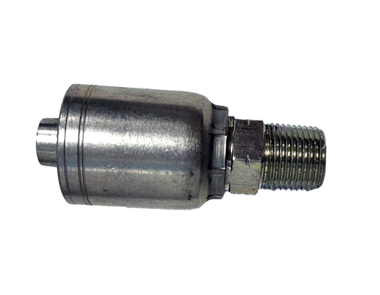 1/2" hose x 3/8" M Pipe Solid Crimp