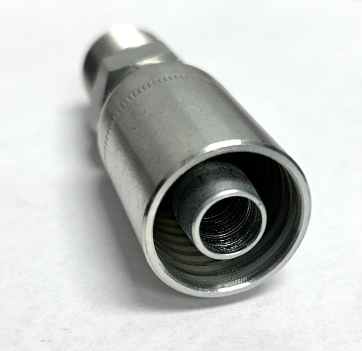 1/2" Hose x  1/2" MP NPTF Rigid Crimp